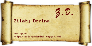 Zilahy Dorina névjegykártya